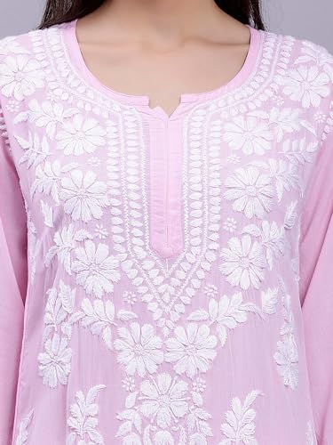 Image of Seva Chikan Hand Embroidered Lucknowi Chikankari Modal Kurta and Palazzo Set SCL8023