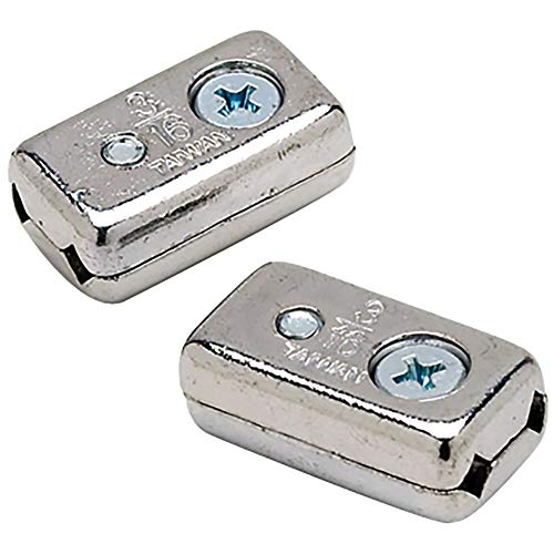 Seachoice Chrome-Plated Zinc 1-1/4 in. L x 11/16 in. W Tiller Rope Clamps 2 pk