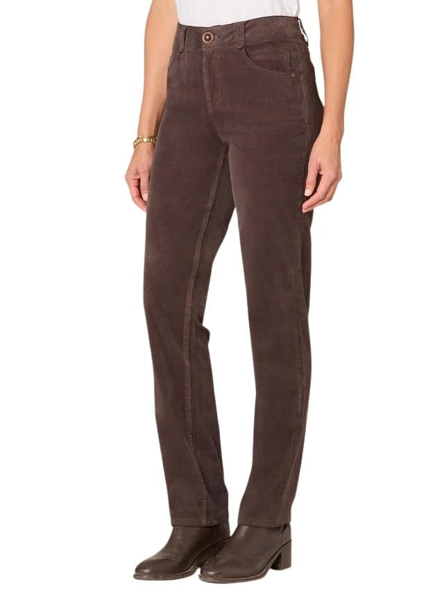 Democracy Women's Ab Solution Mid-Rise Corduroy Straight Leg Pant
