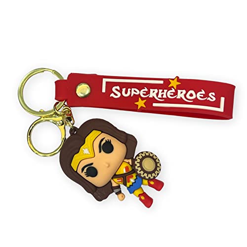 Image of AUGEN Wonder Woman Action Figure Keychain Limited Edition for Car, Decoration, Cake, Office Desk & Study Table (Pack of 1)