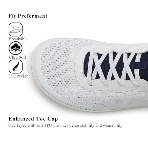 Fountavista Men's Slip On Shoes, Wide Toe Box(White,11) - image 4