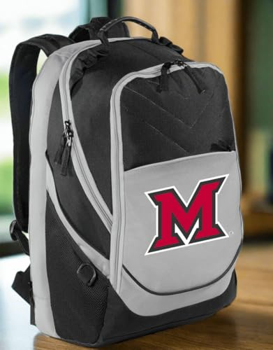 Image of Broad Bay Miami University Backpack | Official Miami of Ohio Logo, Padded Laptop Computer Section, Premium 600 Denier Nylon Fabric,