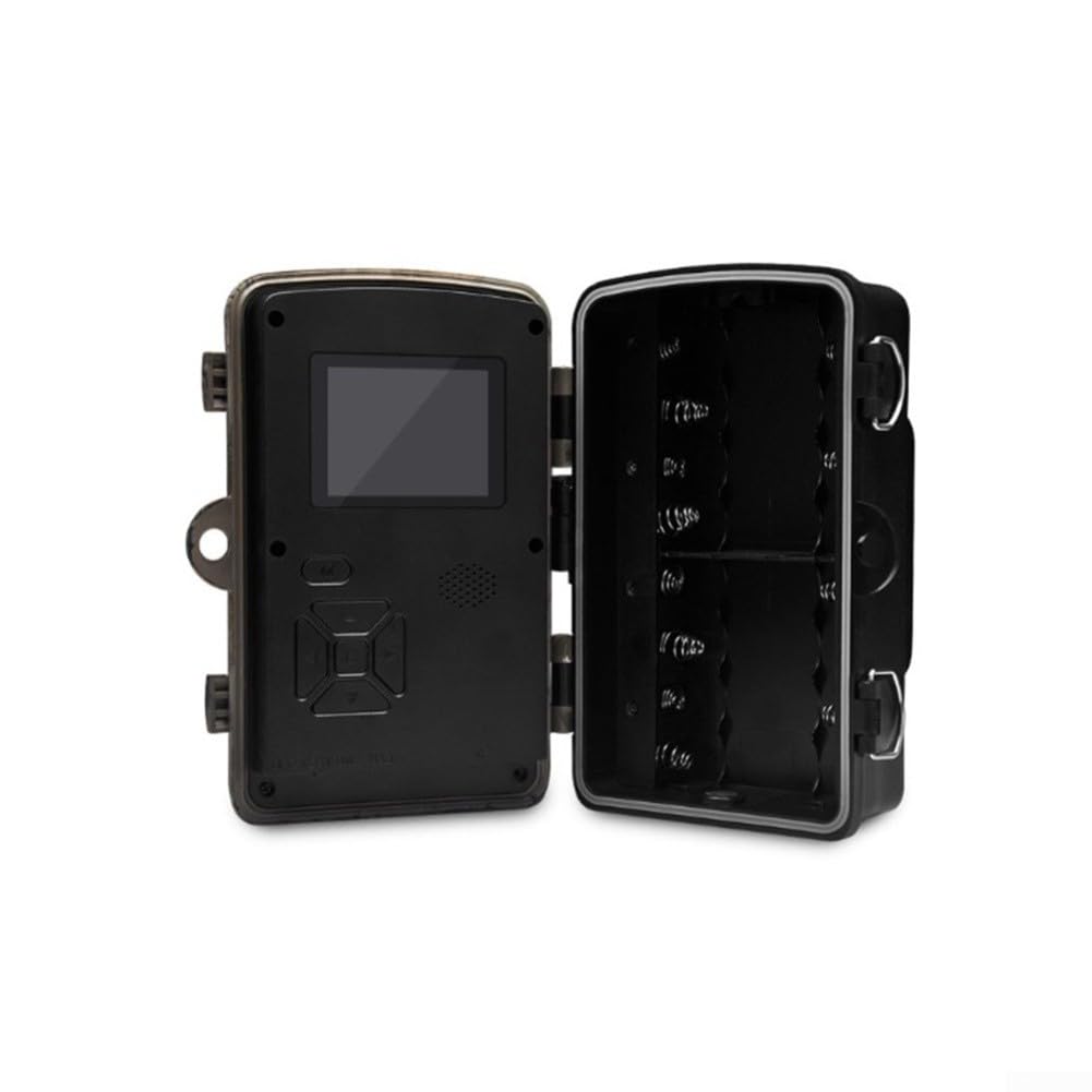 Cámara Fototrampeo 12MP 1080P, Cámara de Caza con Visión Nocturna 40IR y 0.8s de Disparo, IP66 Impermeable para Vida Silvestre, Monitoreo Exterior y Seguridad