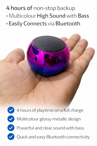 Image of JB.L Mini Bluetooth Speaker, Portable Wireless Speaker with Bluetooth Connectivity, Compact Size, Clear Stereo Sound, Rechargeable Speaker for Mobile Phones, Tablets & Laptops