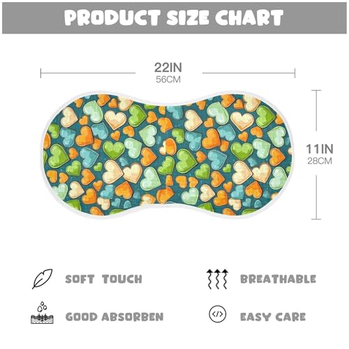 xigua Romantic Love Baby Burp Cloths for Newborn Boys and Girls 1 Pack, Soft & Absorbent Cotton Baby Burp Cloth, Baby Washcloths, Newborn Towel, Burp Rags4