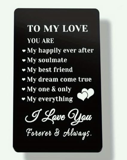 Image of I Love You Gifts for Couples Boyfriend Girlfriend To My Love Wallet Card Husband Wife Birthday Christmas Gift Idea Women Men Long Distance Gift Fiancee Fiance Couples Gifts for Him Her