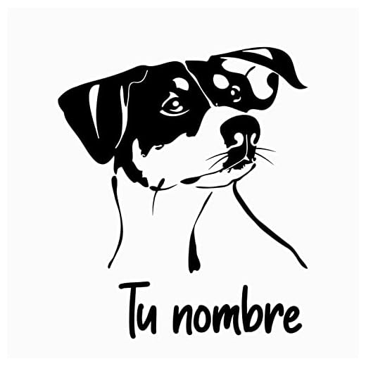 Artstickers Pegatina Bodeguero (22x20cm) Pegatina Perro Personalizable con el Nombre de tu Perro + Regalo Huella Corazon Elegir. Marca Registrada