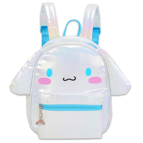 Cinnamoroll Mini mochila feminina – Mochila Cinnamoroll de couro sintético de 25 cm com marcador de