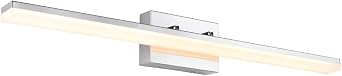 mirrea 36in Modern LED Vanity Light for Bathroom Lighting Dimmable 36w Chromed Warm White 3000K