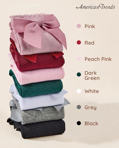 American Trends Baby Knee High Socks Long Infant Toddler Socks for Baby Girls Bow Stocking White 0-6 Months