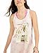 Miken Swim Cover-Up Small Junior Tie-Dye Graphic-Print Lace-Up Pink S