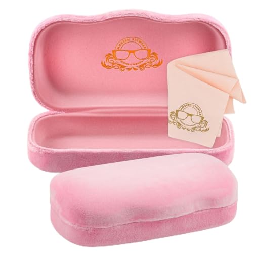 Image of Hard Shell Glasses Case w /Cloth,Velvet Reading Glass, Eyeglass Case, Lightweight, Crush-Resistant, Men & Women