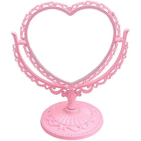 D&X 7-Inch Heart-Shaped Makeup Mirror Cover