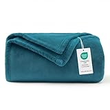 WAVVE Kuscheldecke Flauschig Decke Fleecedecke - Sofadecke 150x200 cm Warm Wohndecke Couchdecke, Türkis Decke Weich Sofaüberwurf XL