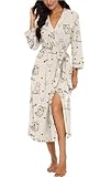 VINTATRE Women Kimono Robes Long Knit Bathrobe Lightweight Soft Knit Sleepwear V-neck Casual Ladies Loungewear...