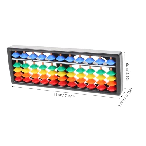 COSMEVIVI 5 Color Abacus Teach Counting Abacus Arithmetic Square Abacuses Mathematics Abacus Column Abacus Calculating Bead Abacus Beads Abacusbrands Desktop Abacus Model Plastic