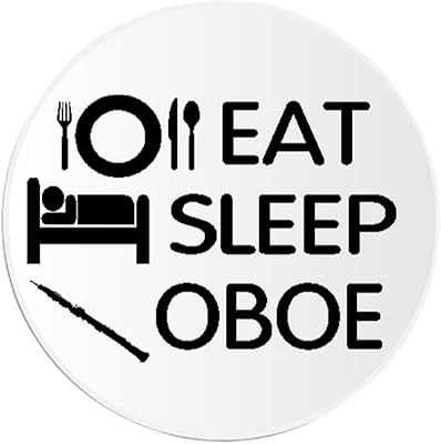 Eat Sleep Oboe - 3 Pack Circle Stickers 3 Inch - Music Musician