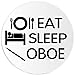 Eat Sleep Oboe - 25 Pack Circle Stickers 3 Inch - Music Musician