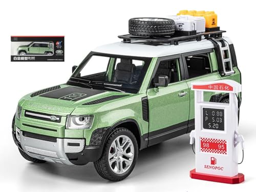 Image of Magicwand Die-Cast Zinc Alloy 1:24 Scale Defender Camping【Random Color】【Large】 with 6 Openable Doors,Lights & Music【Pack of 1】