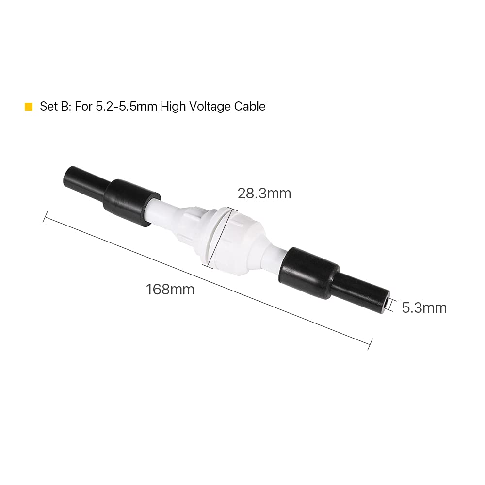 Cloudray Connettore Adattatore Alta Tensione B 5,2–5,5 mm per Cavo Laser CO2, Alimentatore e Tubo Laser CO2 – Connettore HV per Macchina Laser