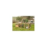 mega freilaufgehege xxl aus holz mit dach und ausbruchsperre robustes Kunststoffdach Kerbl 81708 Freilaufgehege mit Plastikdach Ausbruchsperre, 220 x 115 x 75 cm