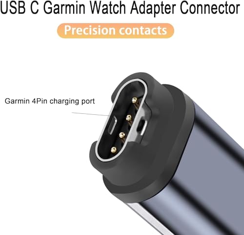 Image of Tobo USB C Watch Adapter Connector, Charging Head to Type C Female Converter Coupler, Aluminum Housing, for Smartwatch, Bracelet,