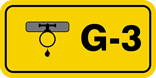 Étiquettes Dura-Vinyl G-3 Gas Accuform TDF403XVM pour marquage de source d'énergie jaune