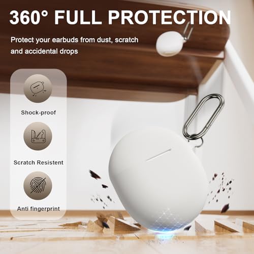Coque Google Pixel Buds 2a antichoc évite rayures et saleté étui blanc - 3