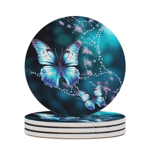Dessous de verre papillon en céramique parfaits pour vos cafés en terrasse et apéritifs