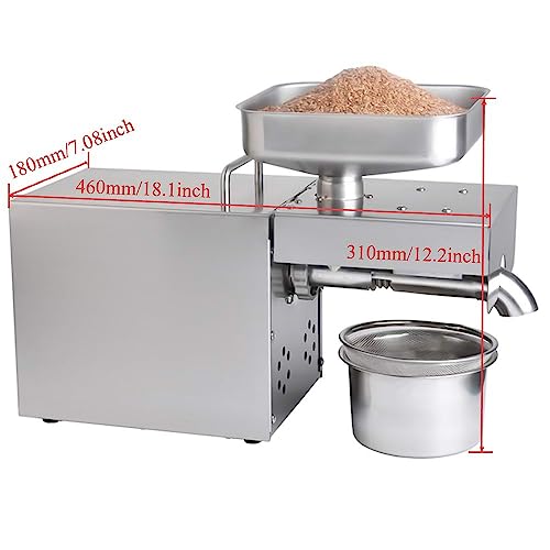 Foto von Automatische Ölpresse 1500W Extractor Oil Expeller für Leinsamen Erdnuss Hanfsamen Sesam Sonnenblume
