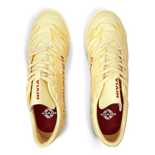 Image of Nivia Encounter 11.0 Futsal Shoes for Men, Indoor Football Shoes with Non-Marking Rubber Sole, Durable Synthetic Upper, Cushioned Insole, Enhanced Grip & Control for Training and Match Play