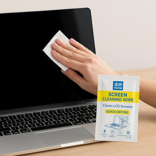Image of Screen Wet and Dry Wipes Individually Wrapped Computer Screen Wipes Pre-moistened Screen Cleaner Wipes Phone iPhone iPad Tablet PC Keyboard TV Laptop Screen, Pack of 50