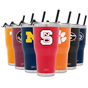 Simple Modern Officially Licensed Collegiate NC State Wolfpack Tumbler with Straw and Flip Lid | Insulated Stainless Steel 30oz Thermos | Cruiser Collection | North Carolina State University