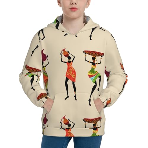African Women in Traditional Clothes Kid Hoodies Boys Sweatshirts Girls Pullover with Pocket