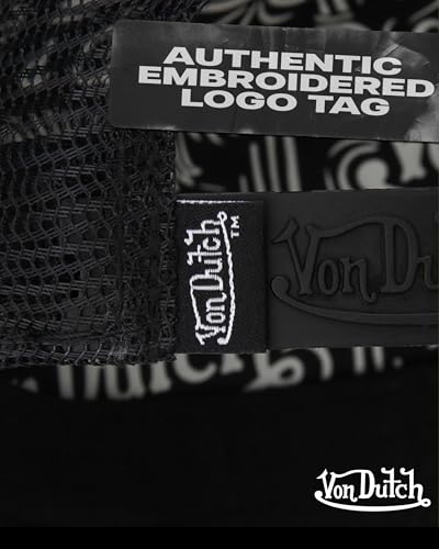 Image of Von Dutch Womens and Mens Trucker Hat - Mesh Back Curved Brim Americana Hats for Men and Women with Snap Back Closure