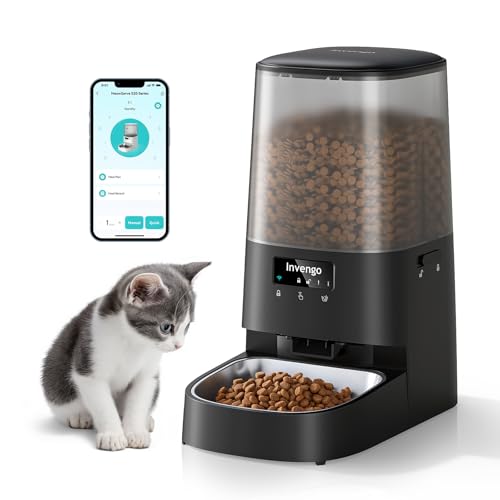 Invengo Cat Feeder Automatic - Cat Food Dispenser MeowServe S20,