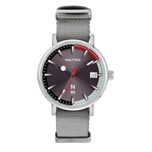 Image of Nautica Round 42mm Gray Dial Analog Men Watch - NAPMYF302