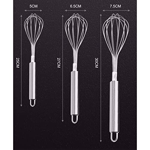 SePkus Frullino per Le Uova in Acciaio Inossidabile Frullino per Le Uova Manuale Frullino per Le Uova Panna da Montare Uovo Strumenti di Cottura per la casa (27 * 6,5 cm)