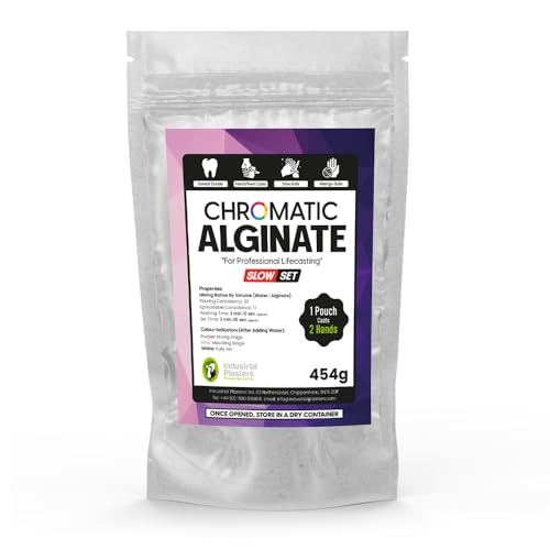 Material de impresión y fundición de alginato cromático (cambio de color), solo agregue agua