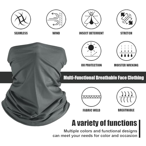 Geyoga 6 Pieces Summer UV Protection Cooling Neck Gaiter