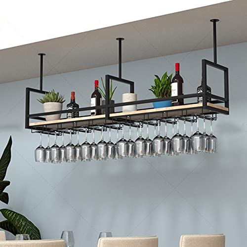 Étagère suspendue verres à vin solution gain de place pour cuisine encombrée