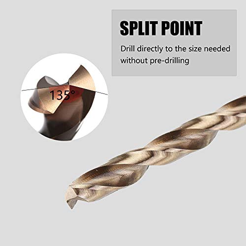 Hymnorq 4.2Mm Metric M35 Cobalt Steel Extremely Heat Resistant Twist Drill Bit Set Of 10Pcs With Straight Shank To Cut Through Stainless Steel Cast Iron And Other Hard Metals #TOP1