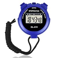 Vicloon Digital Sport Stoppuhr Timer, Digitale Stoppuhr mit Großem Display, Sport Stoppuhren mit Wecker, Kalender, Woche, für Trainer, Schiedsrichter, Basketball, Laufen, Schwimmen(Blau)