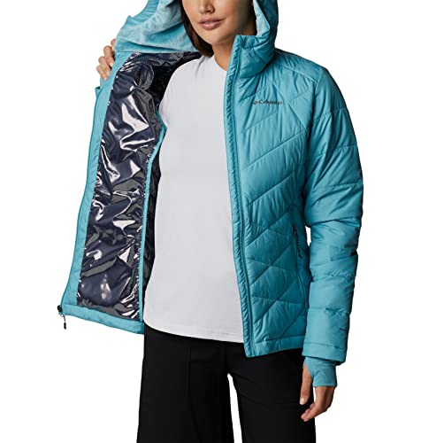 Image of Columbia Women's Omni-Heat Reflective Heavenly Hooded Hiking & Trekking Down Standard Length Jacket