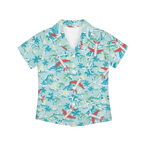 Cumagical Kids Hawaiian Shirt Button Up Shirt for Boys Girls Ages 3-16