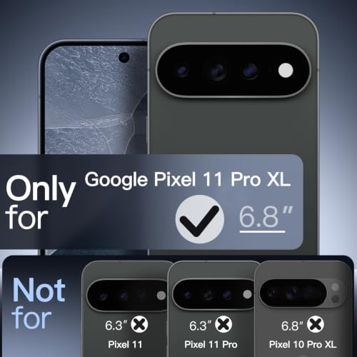 Image of JETech Magnetic Matte Case for Google Pixel 11 Pro XL, Black