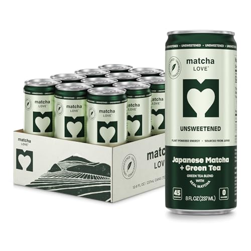 matcha LOVE Matcha + Green Tea, Unsweetened, 8 Ounce (Pack