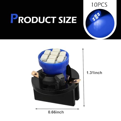 10 piezas lámparas LED T10 194 168 azules para tablero miniatura 2