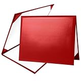 Goprety Padded Smooth Leather Diploma Cover for Graduation Certificate Holder Size in 8.5