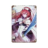 YXWOYNHY Cartel de metal con diseño de anime Tensei Eris Boreas Greyrat, decoración de pared, póster de metal moderno para decoración del hogar, póster de metal, decoración del hogar, bar, tienda,